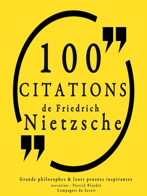 cover image of 100 citations de Friedrich Nietzsche